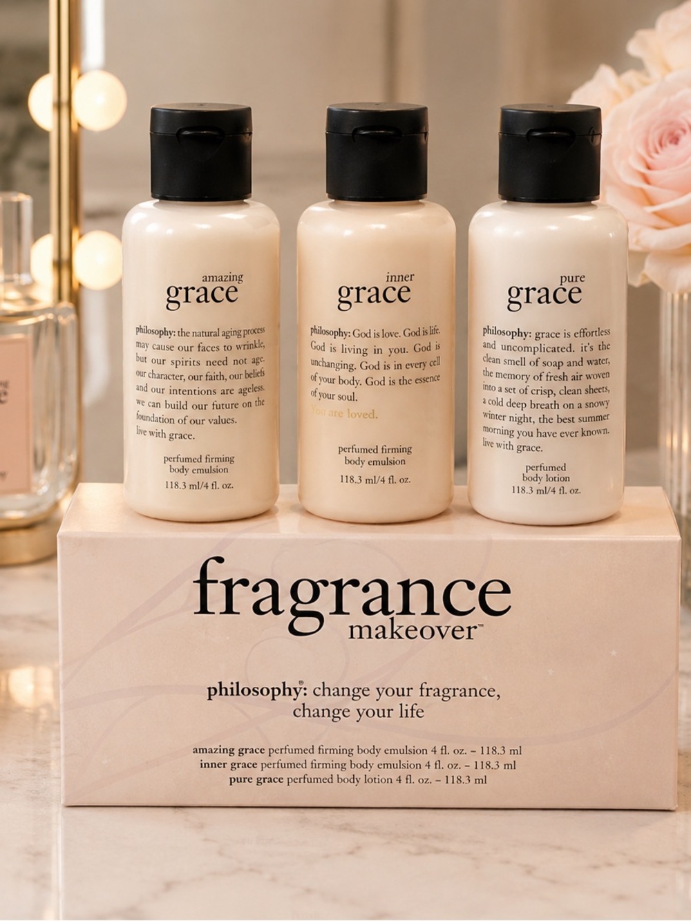 Philosophy Fragrance Makeover Set Pure Inner Grace  Lotion Bundle